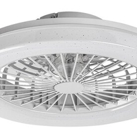 Мултифункционален LED таванен плафон с вентилатор, RGB и звезден ефект