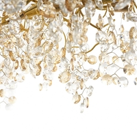 Елегантен кристален полилей в злато с 8 X E14