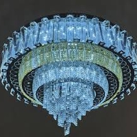 LED полилей 35W,хром, метал и кристал, RGB, дистанционно управление