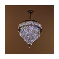 Кристален LED полилей злато с дистанционно