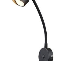 Модерен стенен GU10 спот в черно и злато с превключвател