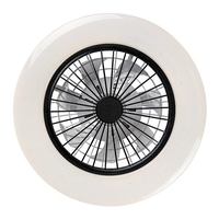 LED таванен плафон с вентилатор 48W – черен, регулируема светлина, дистанционно , 5200 lm