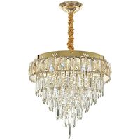 Кристален LED полилей злато с дистанционно