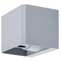 Елегантен квадратен LED аплик Hallstatt в стилен сив цвят – модерно фасадно осветление 10W