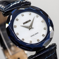 Jowissa Faced Sapphire Crystal Blue/Black