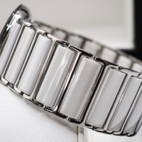 Jowissa Faced Sapphire Crystal White Ceramic