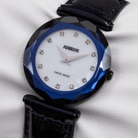 Jowissa Faced Sapphire Crystal Blue/Black