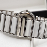 Jowissa Faced Sapphire Crystal White Ceramic