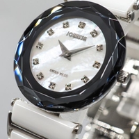 Jowissa Faced Sapphire Crystal White Ceramic