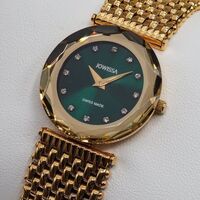 Jowissa Faced Sapphire Crystal Gold/Green
