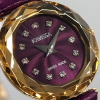 Jowissa Faced Sapphire Crystal Purple-Red