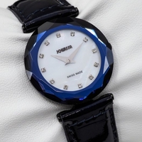 Jowissa Faced Sapphire Crystal Blue/Black