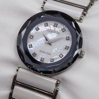 Jowissa Faced Sapphire Crystal White Ceramic