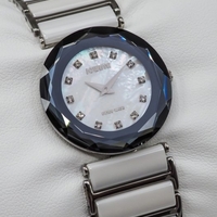 Jowissa Faced Sapphire Crystal White Ceramic