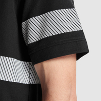 Тениска с яка и светлоотразителни елементи