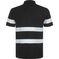 Тениска с яка и светлоотразителни елементи