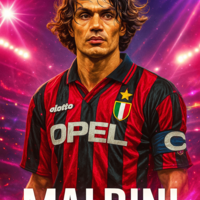 Плакат Paolo Maldini