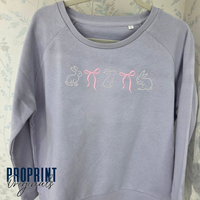 Bunnies and Bows Embroidered Sweatshirt