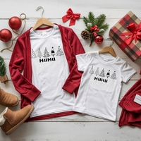 Персонализирана Коледна тениска с елхи