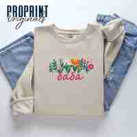 Суичър с цветя за мама,баба,леля