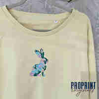 Floral Bunny Embroidered Sweatshirt