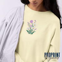 Spring Flowers Embroidered Sweatshirt