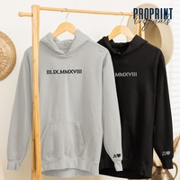 Комплект суичъри за двойки с дата (бродерия)