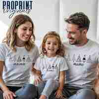 Персонализирана Коледна тениска с елхи