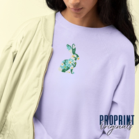 Floral Bunny Embroidered Sweatshirt