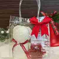 Коледна подаръчна чантичка