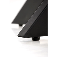 Трапезна маса EDGAR кръгла - орех/черно