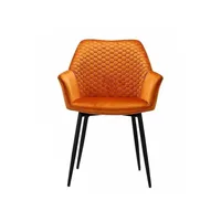 Трапезен стол К-329 - оранжево/черно