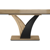 Трапезна маса NEPTUN разтегателна - дъб артисан/черно