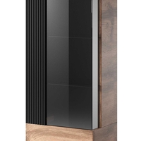 Витрина RANDOM W-1 - дъб вотан/черно