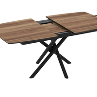 Трапезна маса KATRIN разтегателна - орех/черно