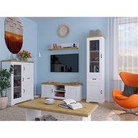 Витрина RIVA WIT 1D1W1S - бяло/дъб харбор