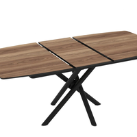 Трапезна маса KATRIN разтегателна - орех/черно