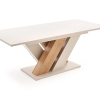 Трапезна маса BRANDON разтегателна - кашмир/дъб кремона