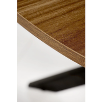 Трапезна маса EDGAR кръгла - орех/черно