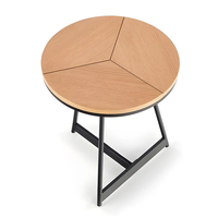 Холна маса KARIDA S кръгла - натурален дъб/черно