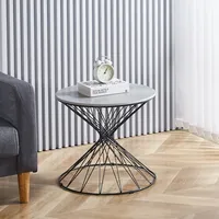 Холна маса AMIRA - бетон/черно