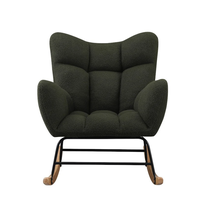 Люлеещ фотьойл STIV - тъмно зелено/натурално/черно