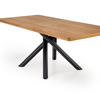 Трапезна маса DERRICK разтегателна - натурален дъб/черно