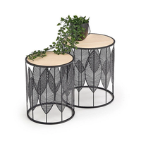 Комплект 2 холни маси FOLLA кръгли - 2 цвята