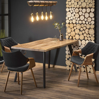 Трапезна маса DICKSON 150 разтегателна - натурален дъб/черно