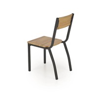 Комплект MILTON маса с 4 стола - натурално/черно