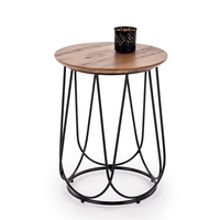 Холна маса NUBIRA S кръгла - орех/черно