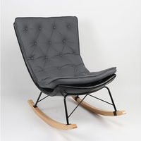 Люлеещ фотьойл ATLAS - сиво/черно/натурално