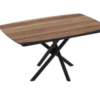 Трапезна маса KATRIN разтегателна - орех/черно