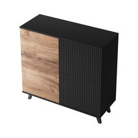 Комод RANDOM KM-2 дъб вотан/черно